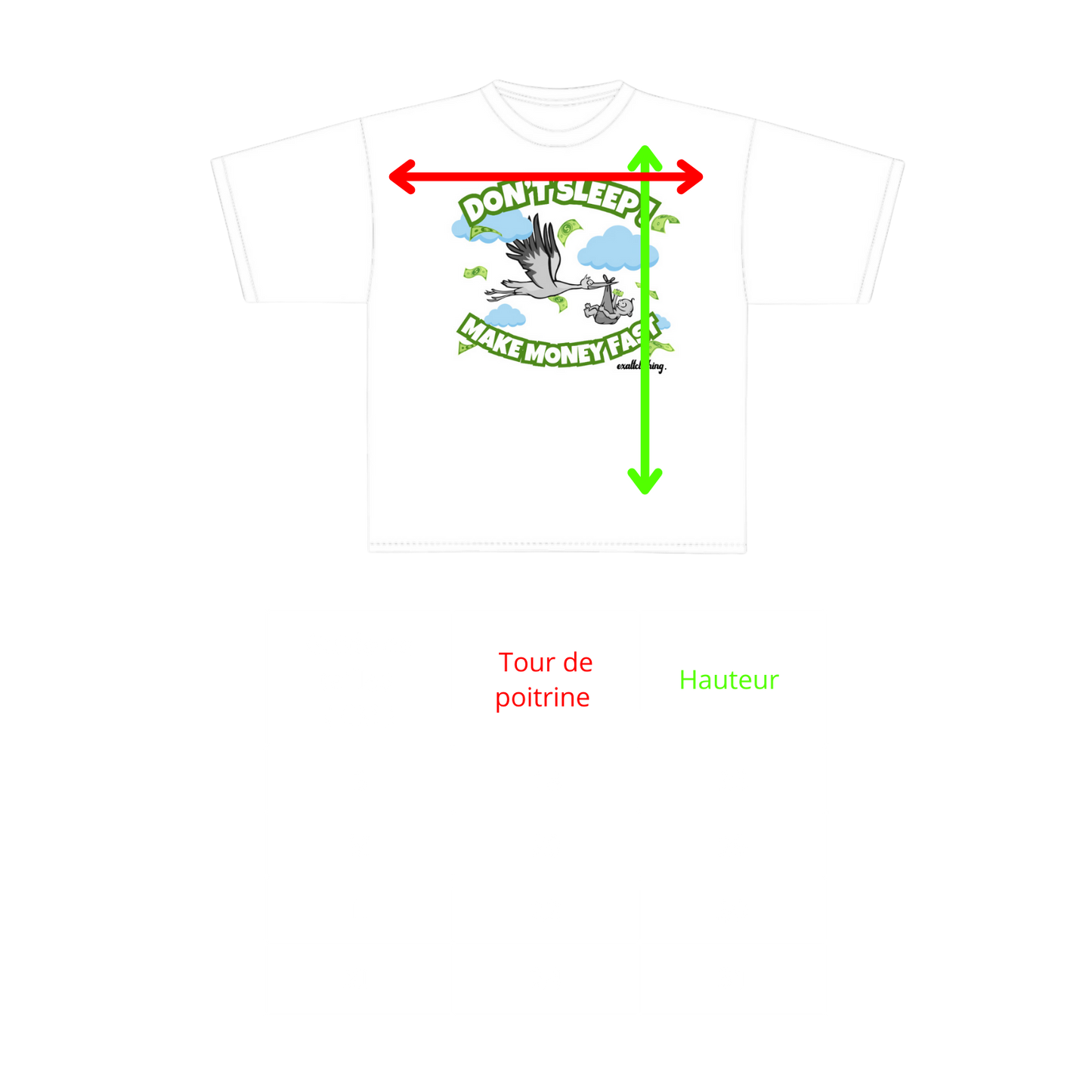T-Shirt Don't sleep make money fast blanc